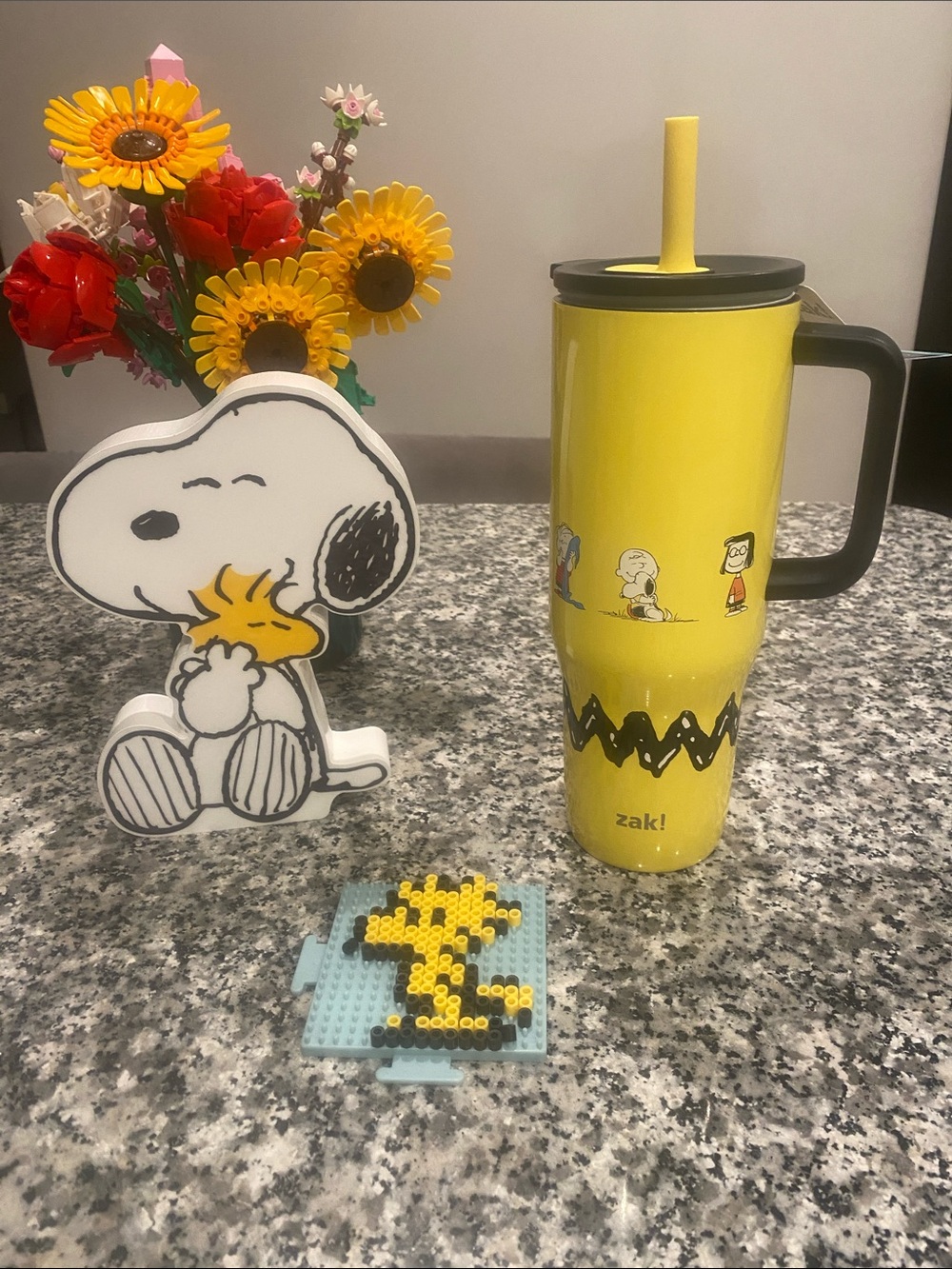 NWT Zak! Charlie Brown Peanuts Travel Tumbler with Straw